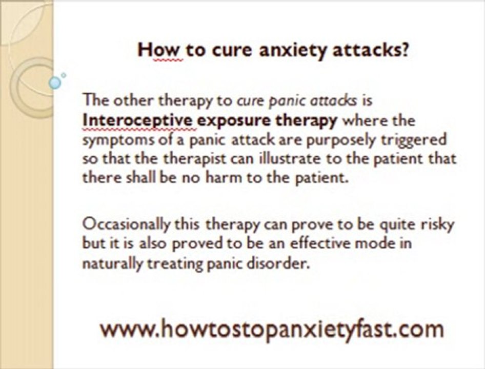 How to cure anxiety attacks