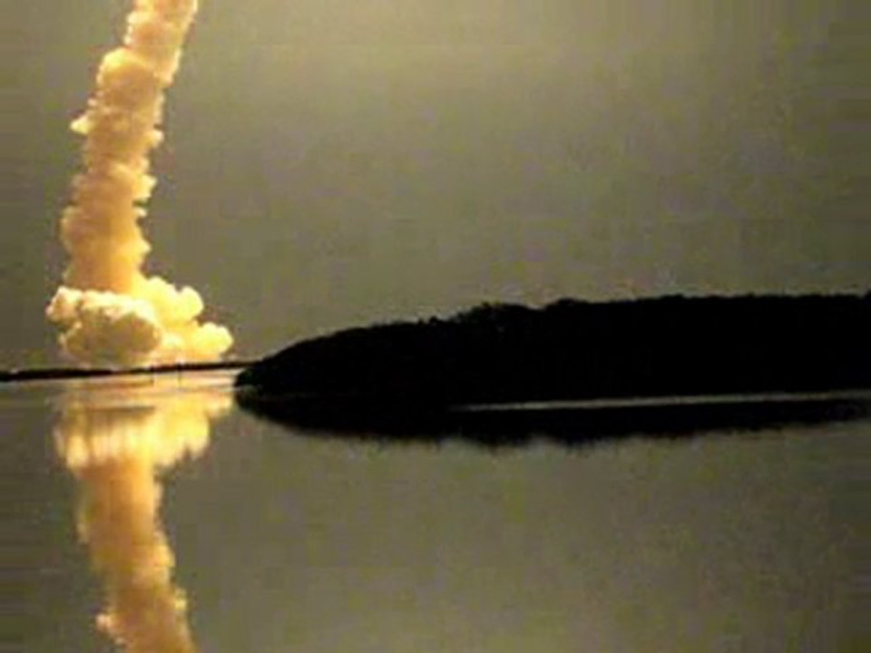 Space Shuttle Endeavour in a rare NIGHT LAUNCH