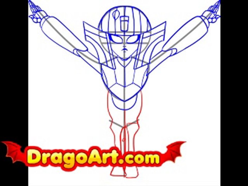 How to draw Corus, step by step