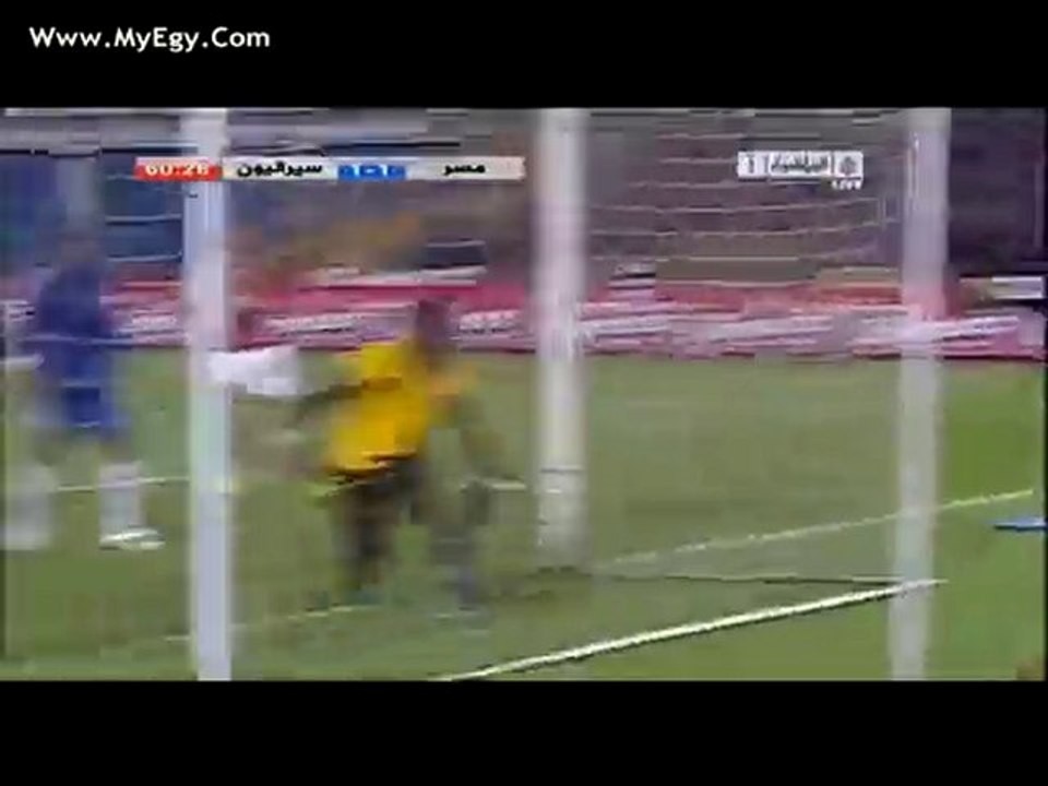 هدف التعادل لمنتخب مصر فى فريق سيراليون