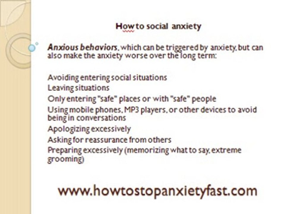 How to social anxiety