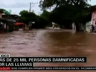 Veracruz y Tabasco: 25 mil desalojados por las lluvias