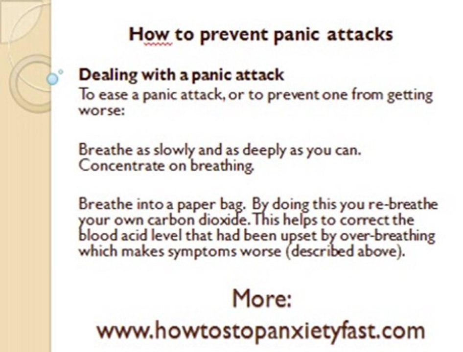 How to prevent panic attacks