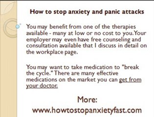 How to stop anxiety and panic attacks