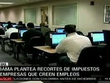 Obama plantea recortes de impuestos a empresas que creen emp
