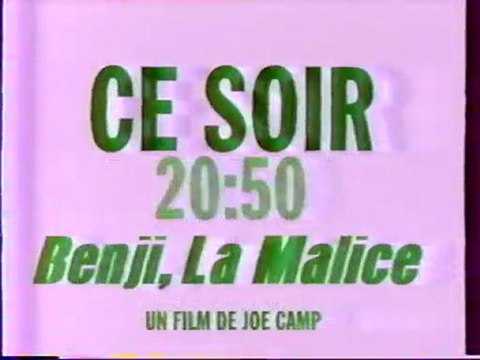 Bande Annonce Du Film Benji La Malice 1995 M6