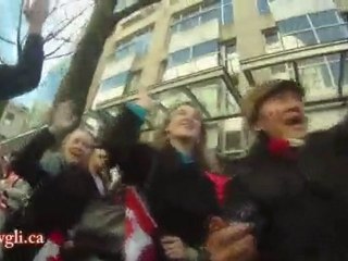 Crazy Olympic Gold Men's Hockey Street Party 2010