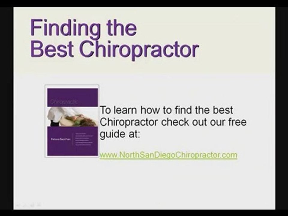 Find a Chiropractor Solana Beach CA. Back Aches, TMJ, San D