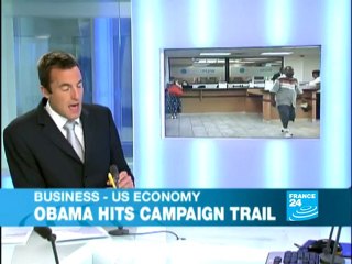 US ECONOMY - Obama hits campaign trail