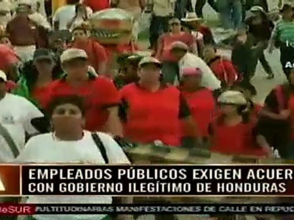 Empleados públicos exigen acuerdo con gobierno ilegítimo d