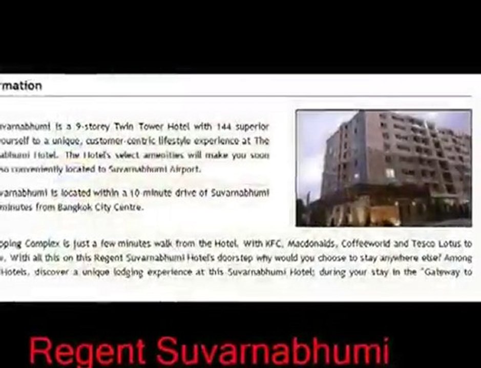 Airport Hotels Bangkok Travel Service - Suvarnabhumi Airport