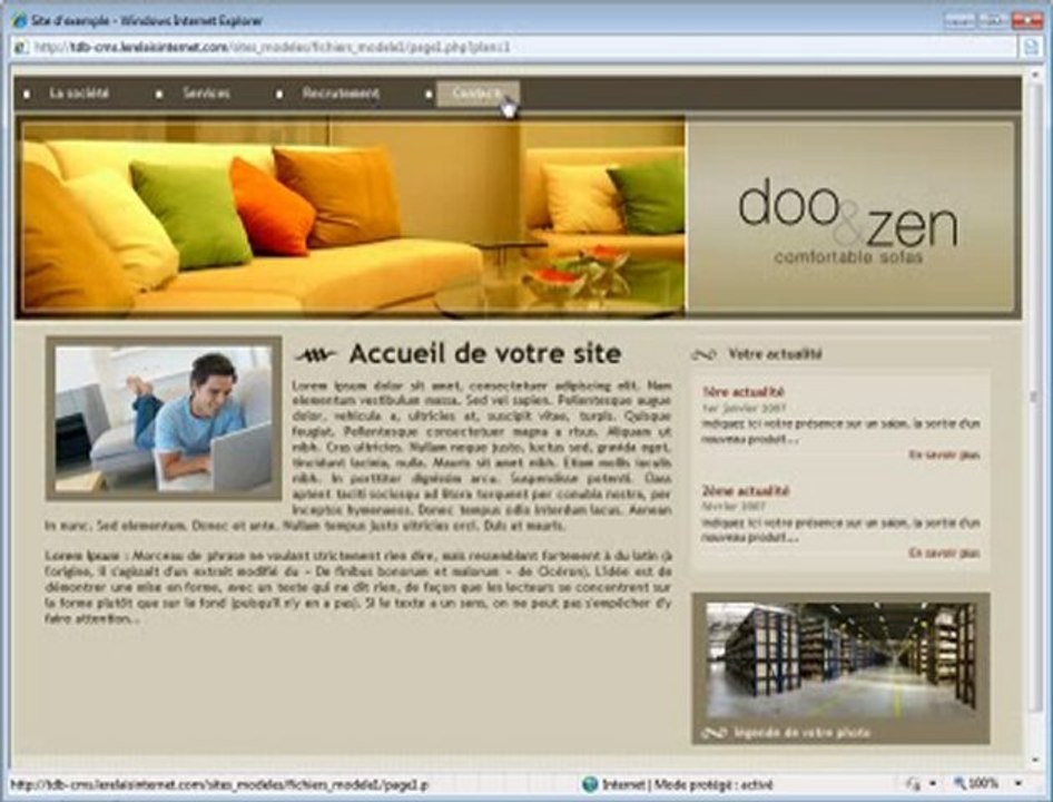Les étapes de création d'un site avec le Pack Site NordNet