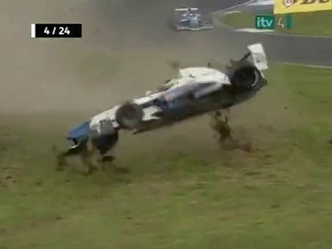 formule renault UK knockhill big big big big crash