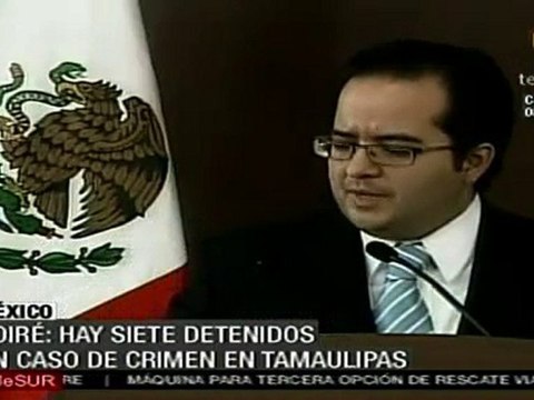 Poiré: hay siete detenidos en caso de crimen en Tamaulipas