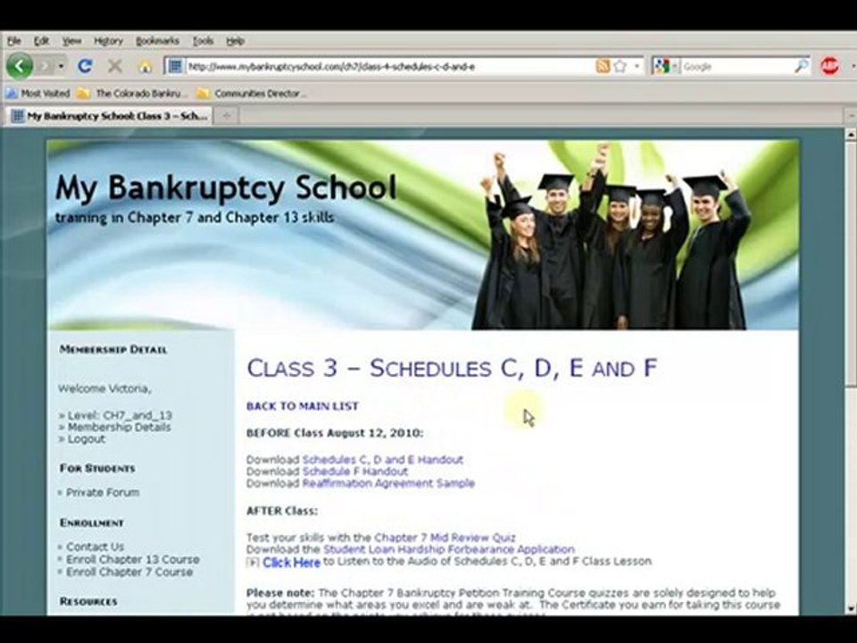 My Bankruptcy School