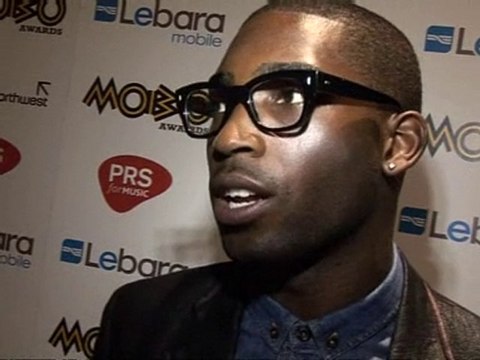Tinie Tempah backstage at the Mobo Nominations