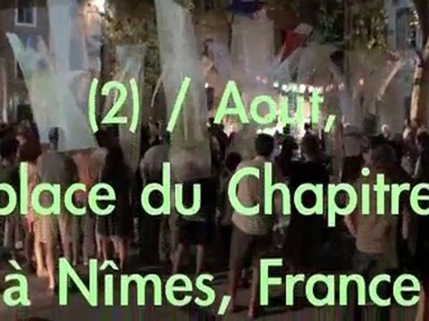 Août 2010, TangObal place du Chapitre à Nîmes, Tango & Cie