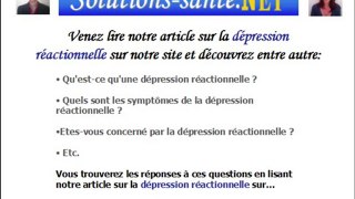Définition et symptômes de la dépression réactionnelle.