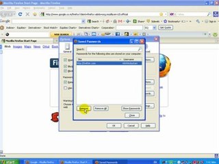 How to remove saved password in mozilla firefox