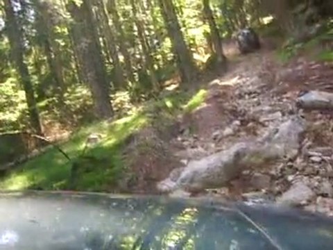 Monique Chaverot Montée Rocheuse en Pajero Rando Auvergne en 2010 im028mc