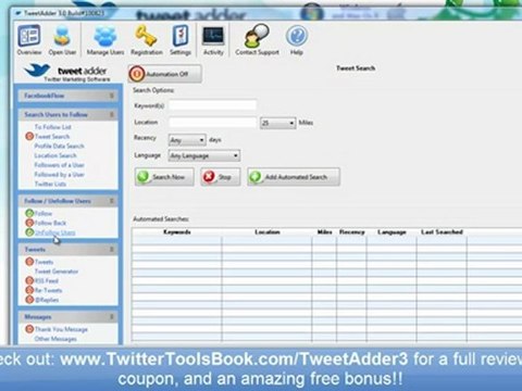 Get More Twitter Followers with Tweet Adder 3