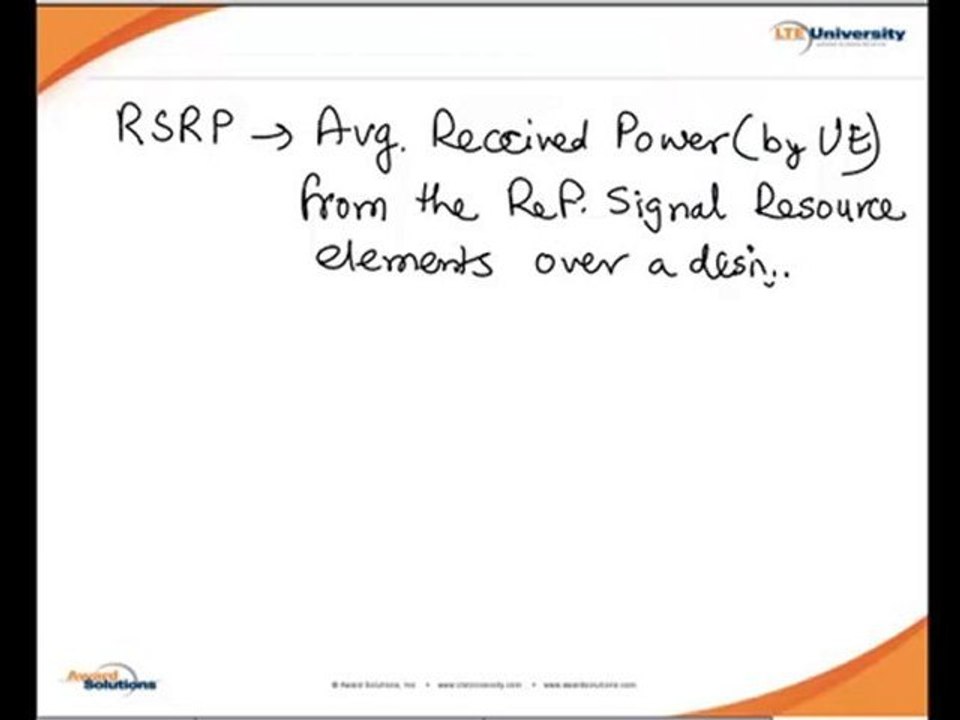 LTE Measurements - RSRP