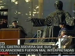 Fidel Castro asevera que sus declaraciones fueron mal interp