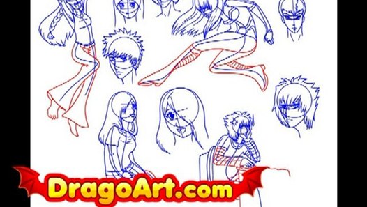 How to draw anime characters, step by step - video dailymotion