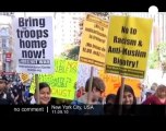 Dueling protests over New York mosque near... - no comment