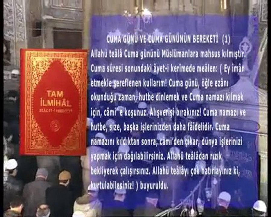 Cuma günü ve cuma gününün bereketi anlatılmaktadır-1