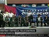Gobierno boliviano entrega equipos informáticos en Cochabam