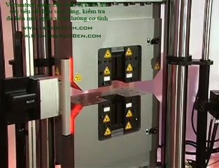Thử kéo thép phẳng với dãn kế Video trên máy 12
