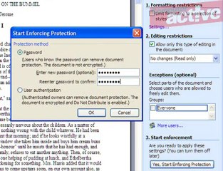 Password protect a Word 2003 document