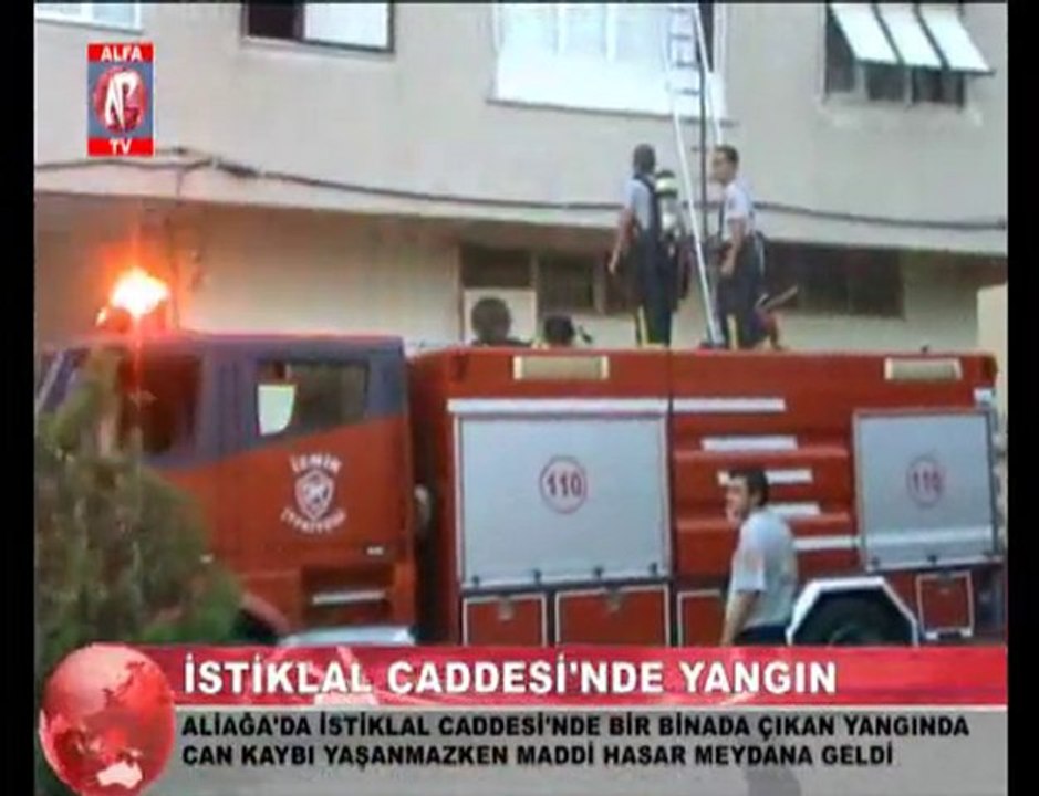 İstiklal Caddesinde Ev Yangını