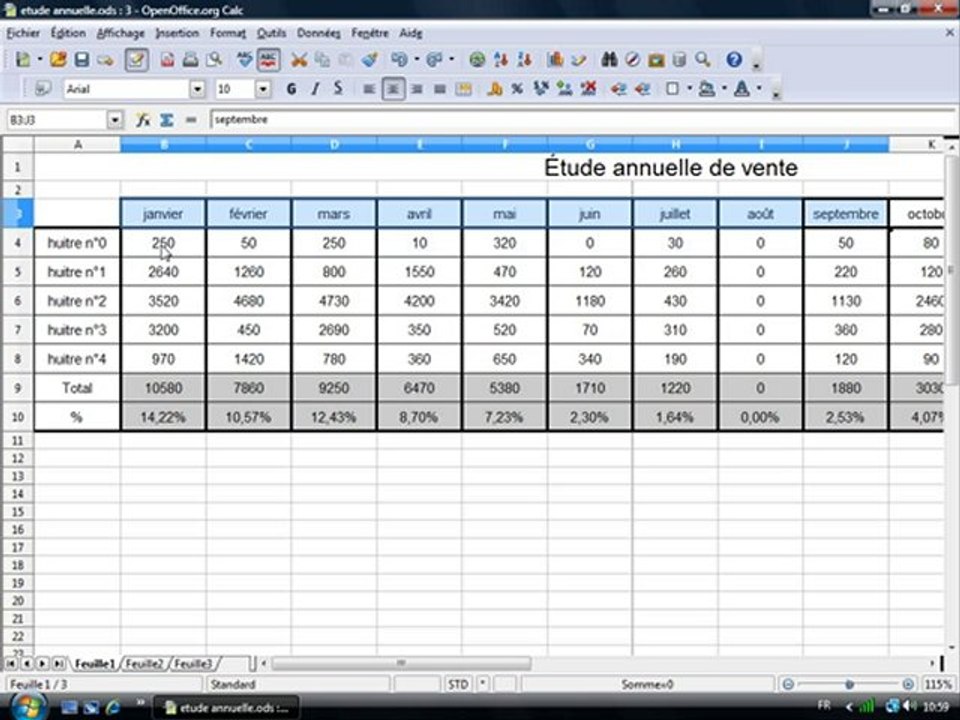 Tableur 2.5 "Fixer une cellule"