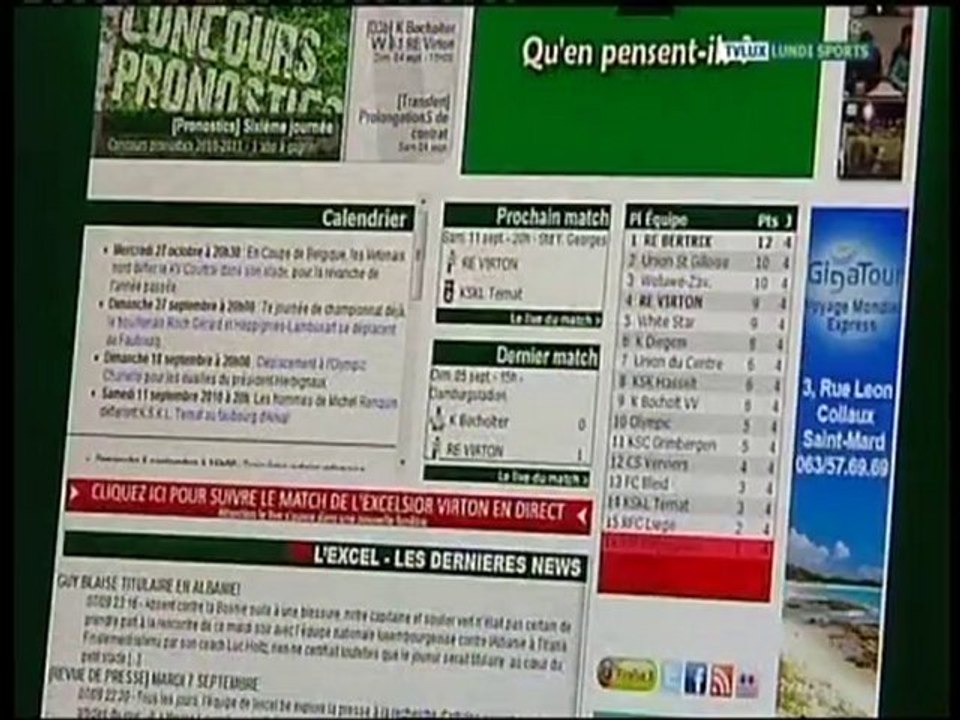 Reportage de lexcel.be sur tvlux