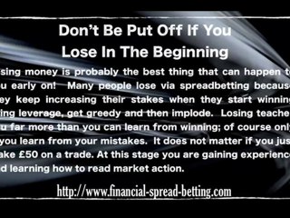 Spread Betting with Small Stakes