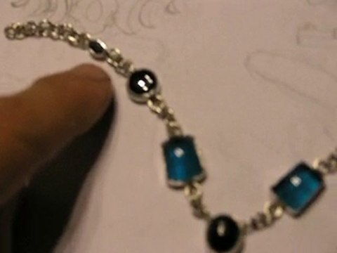 blue obsidian on sterling silver