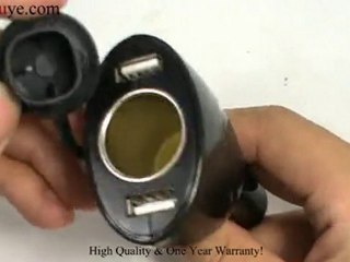 Dual USB Car Charger Black with Socket for 3GS  $ 5.21