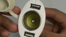 Dual USB Car Charger White with Socket for 3GS   $ 5.21