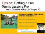 Tennis Lessons -- How to Find the Best Tennis Lesson Pro