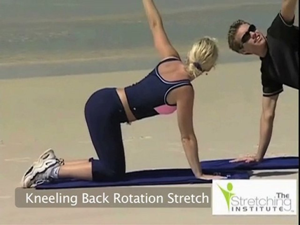 Lower Back Stretches, Kneeling Back Rotation Stretch Video