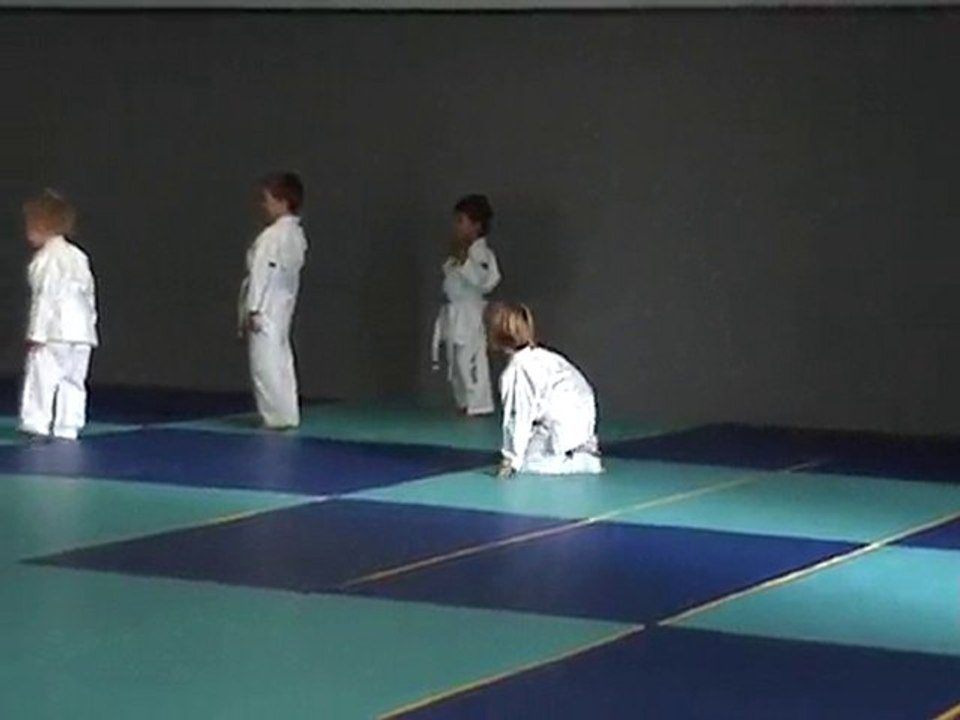 1er cours de judo: Les petits kangourous!