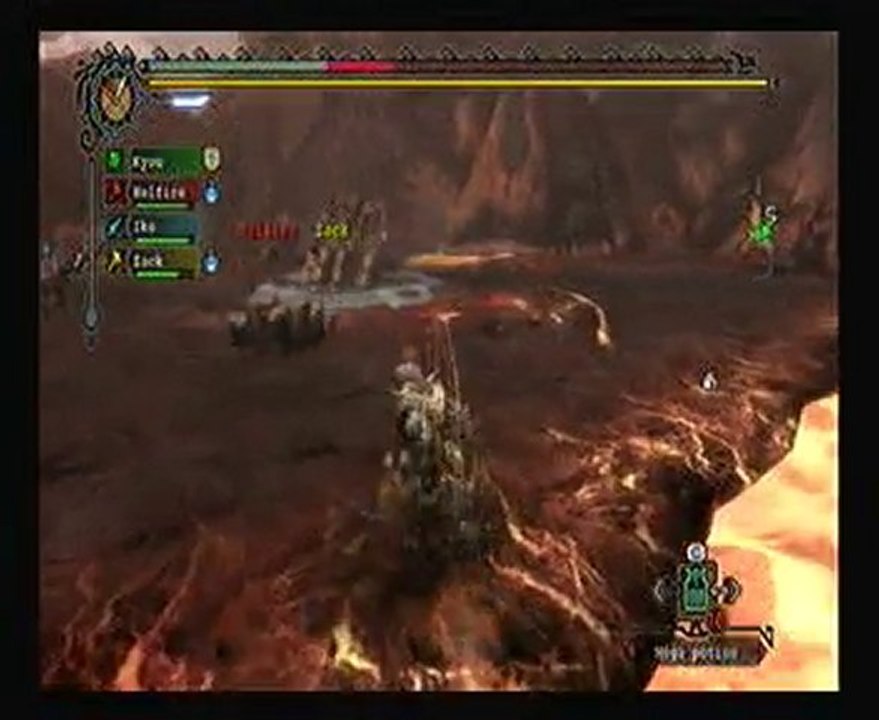 Dream Team sur Monster Hunter Tri: Helfire, Zack, Ike, Kyou