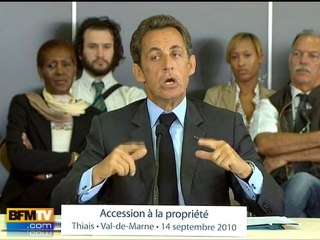 N. Sarkozy présente le nouveau prêt à taux zéro