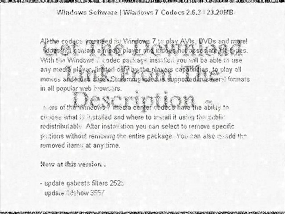 Windows 7 Codecs 2.6.3