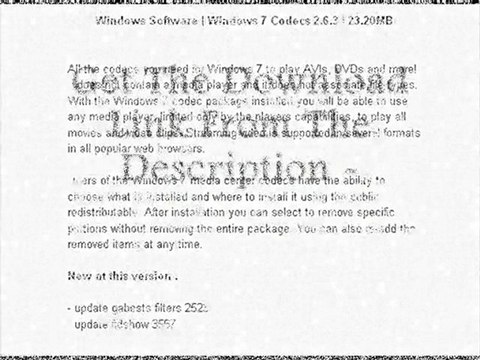 Windows 7 Codecs 2.6.3