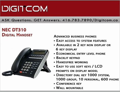 NEC DT310 Digital Handset | Digitcom.ca (Business Phone Syst