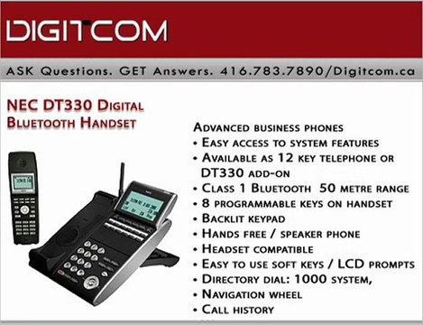 NEC DT330 Digital Bluetooth Handset | Digitcom.ca (Business