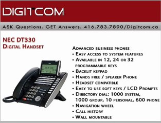 NEC DT330 Digital Handset | Digitcom.ca (Business Phone Syst